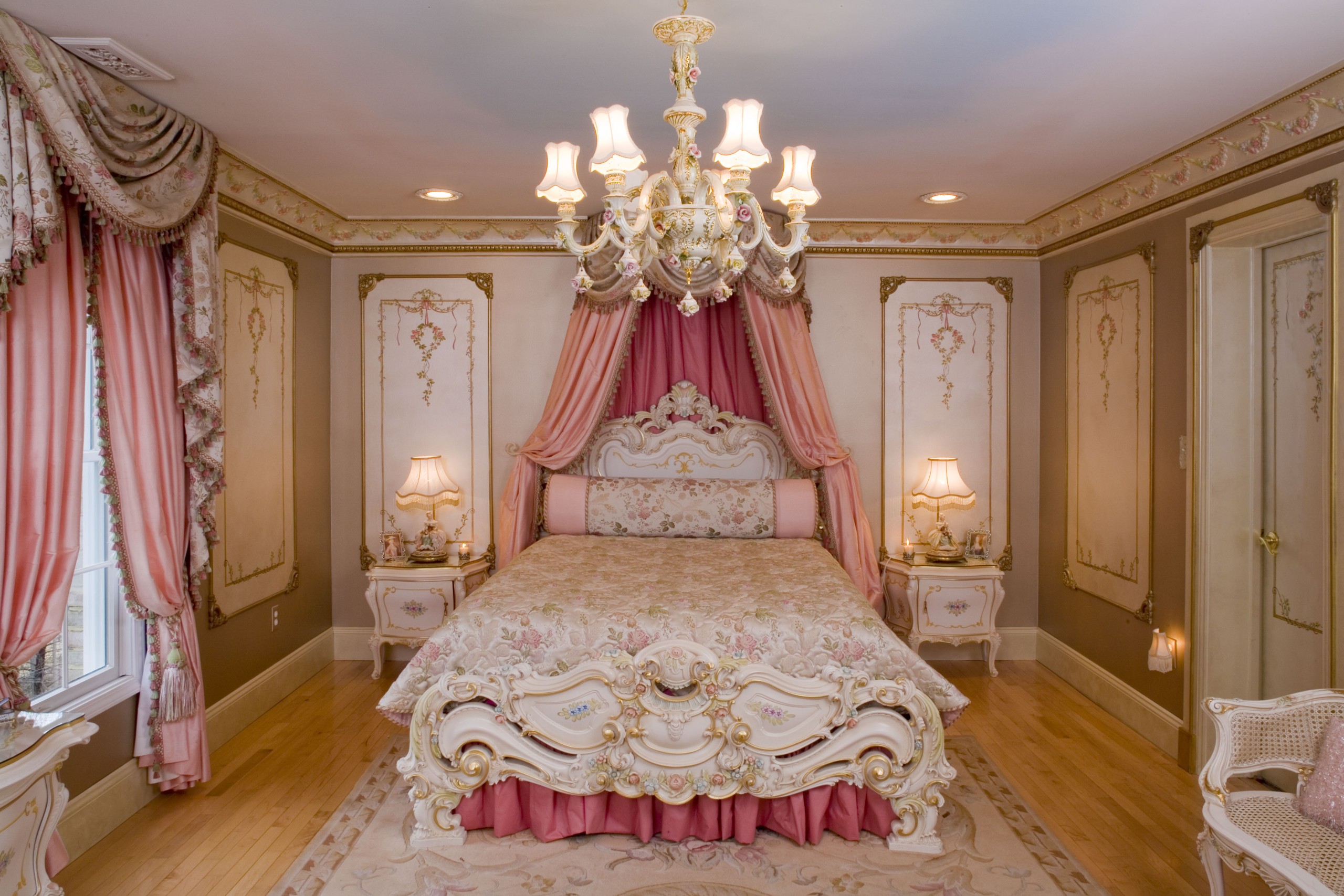 Pink Victorian Bedroom