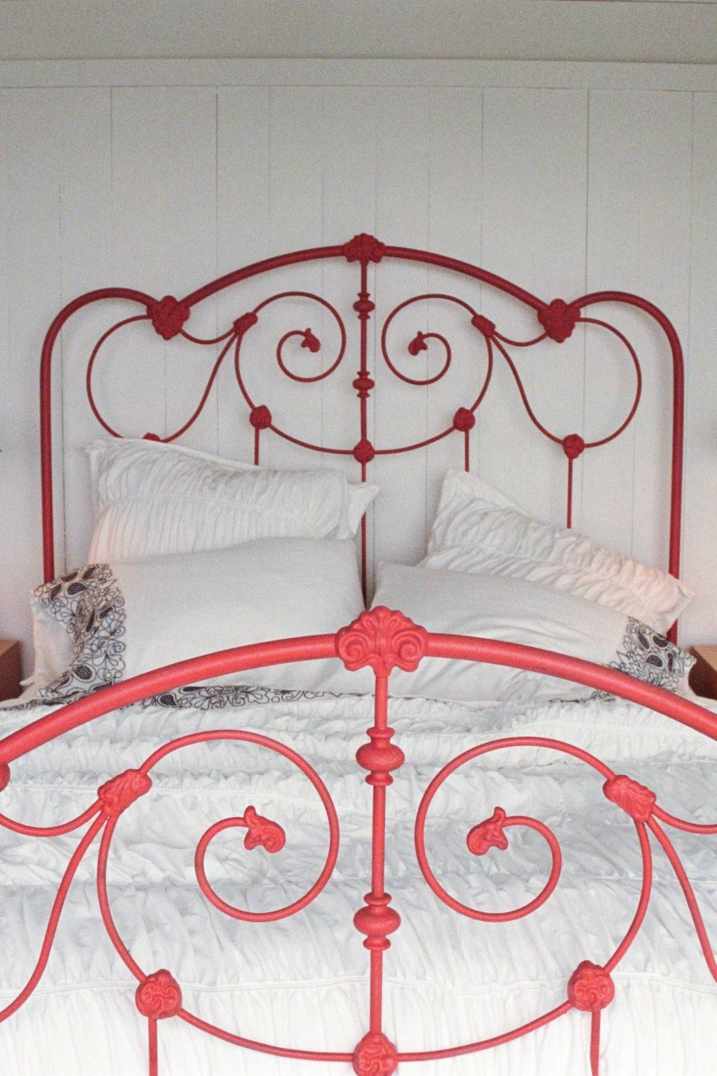 Vintage metal deals headboard