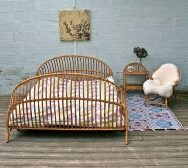 White rattan bedroom furniture
