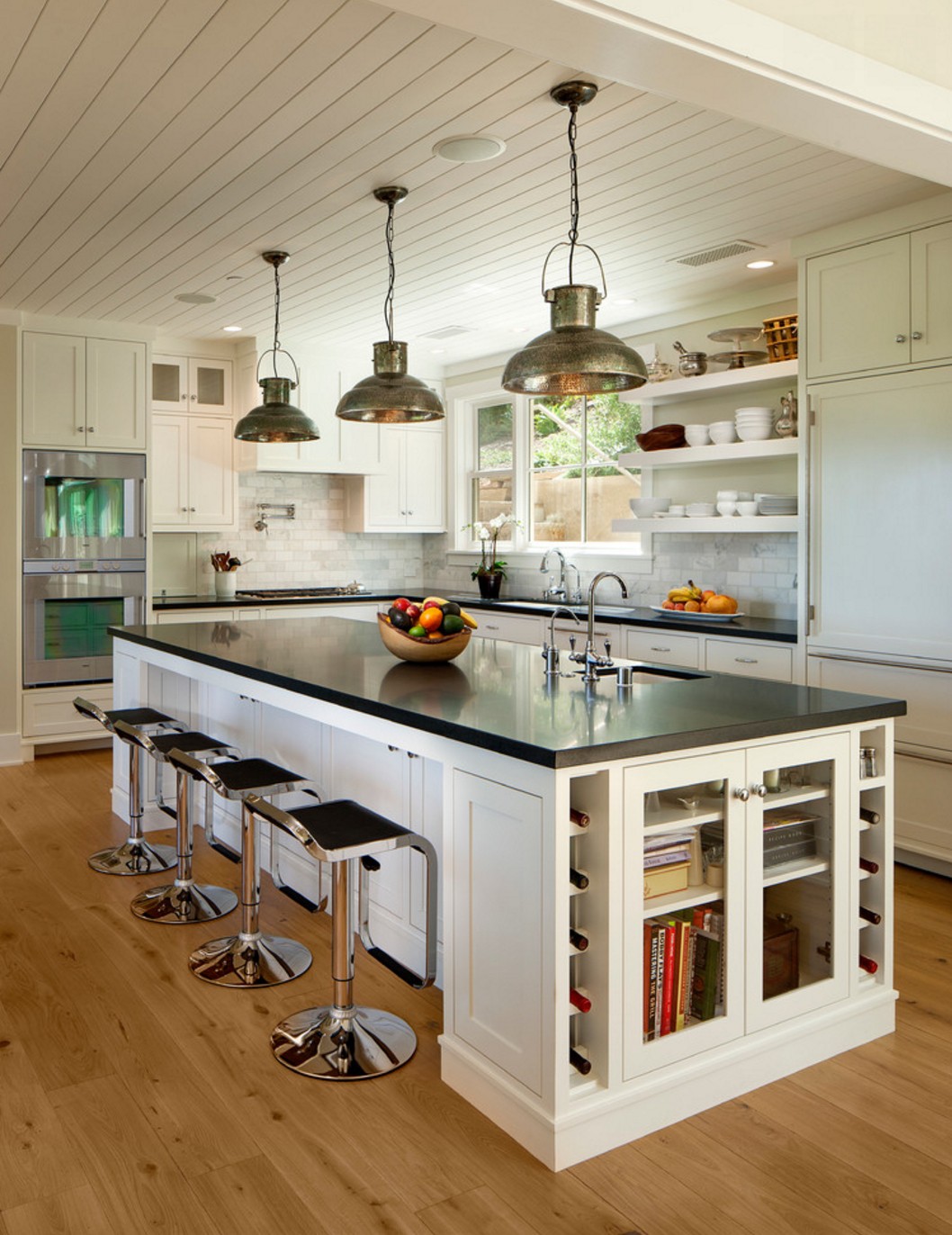 Kitchen island 2024 with wine rack