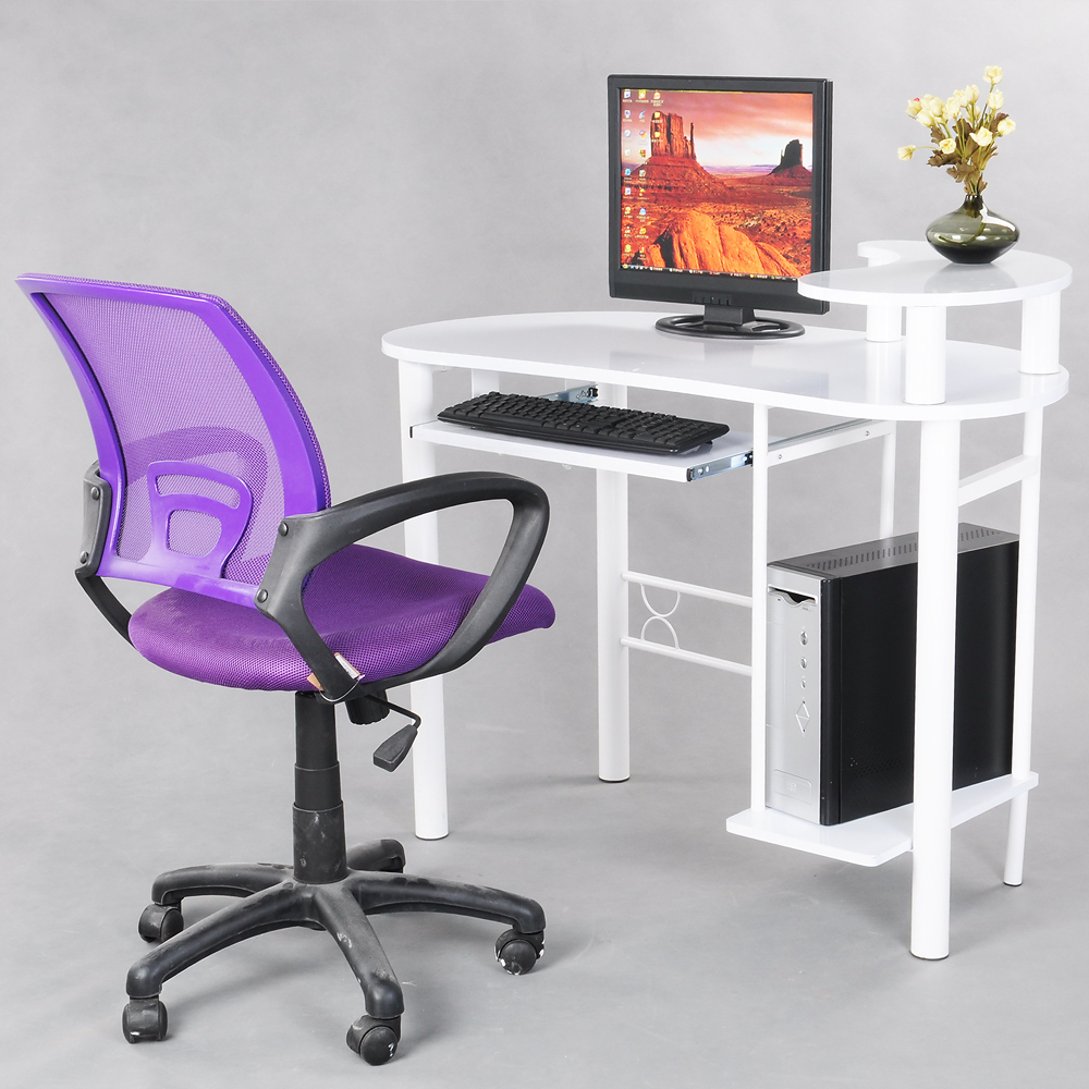 Coavas Adjustable Office Desk Art Rest Chairs, Mesh Back Chair (purple)