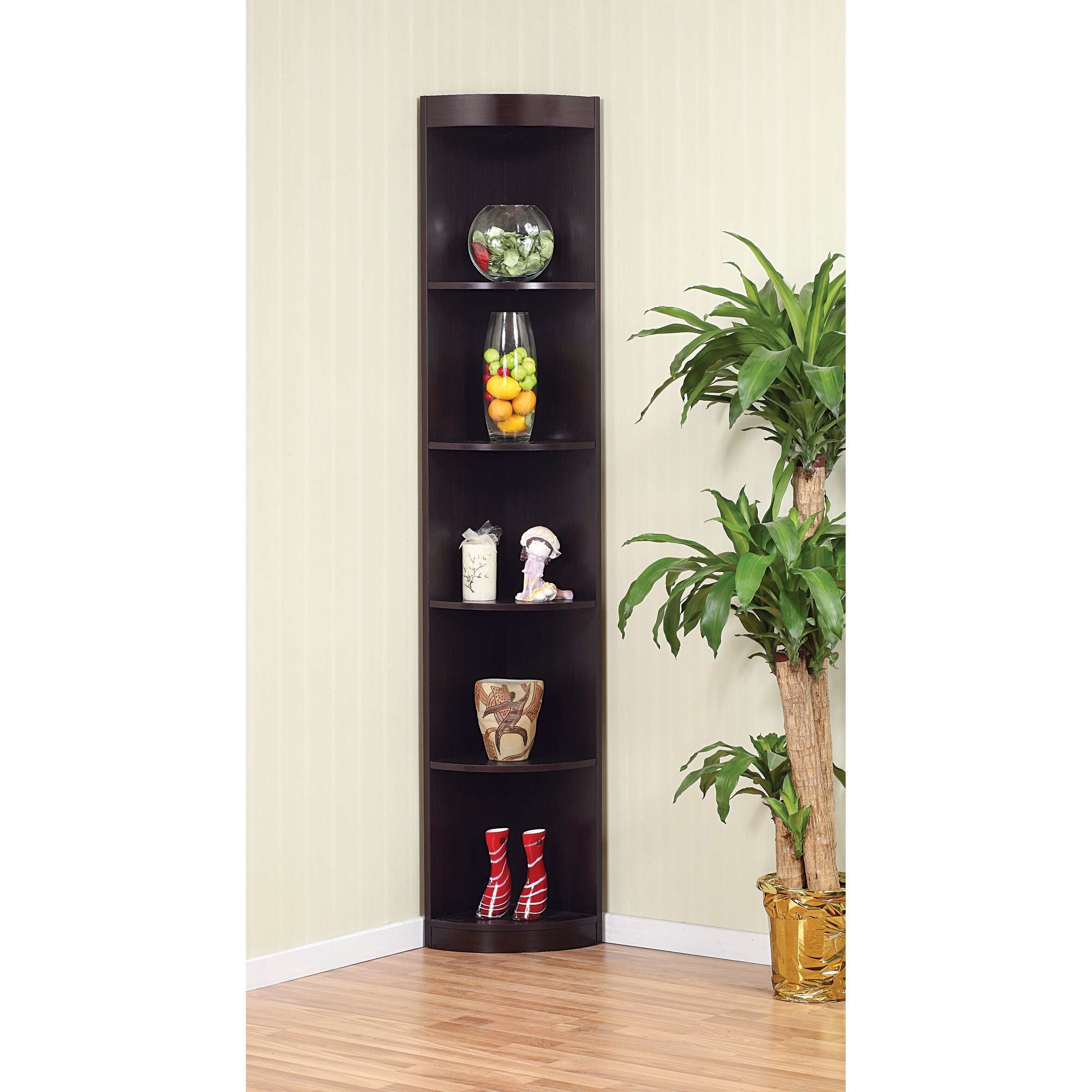 Enitial Lab Corner 5-shelf Display Stand/Bookshelf
