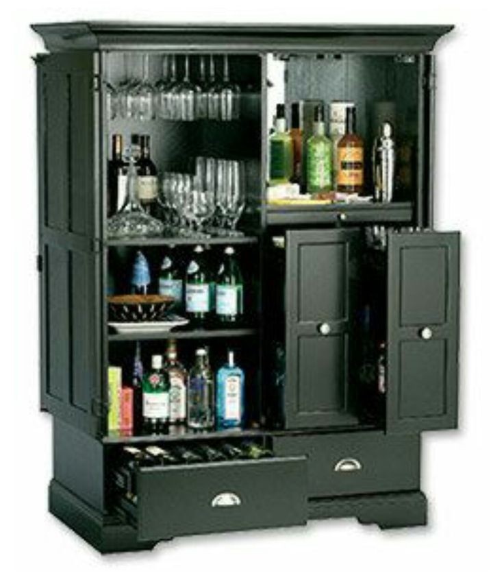 hidden bar cabinet using table lift