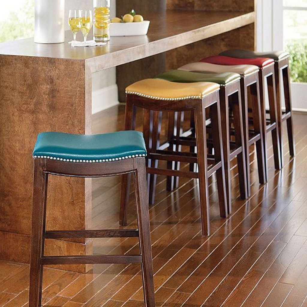 Julien leather bar stool they have 2 sizes 30 and