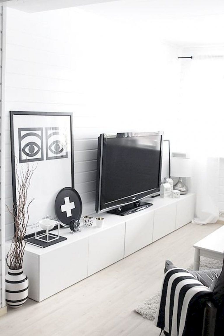 Low white deals tv unit