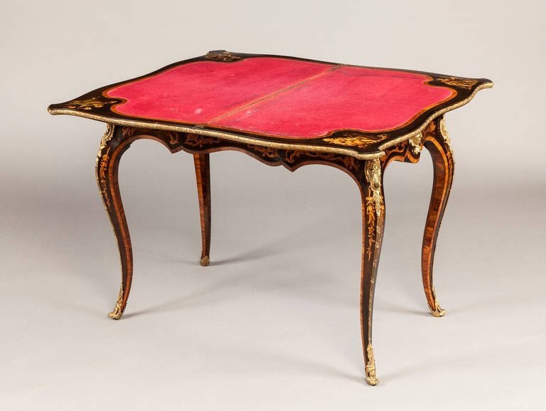 Marquetry Antique Games Table