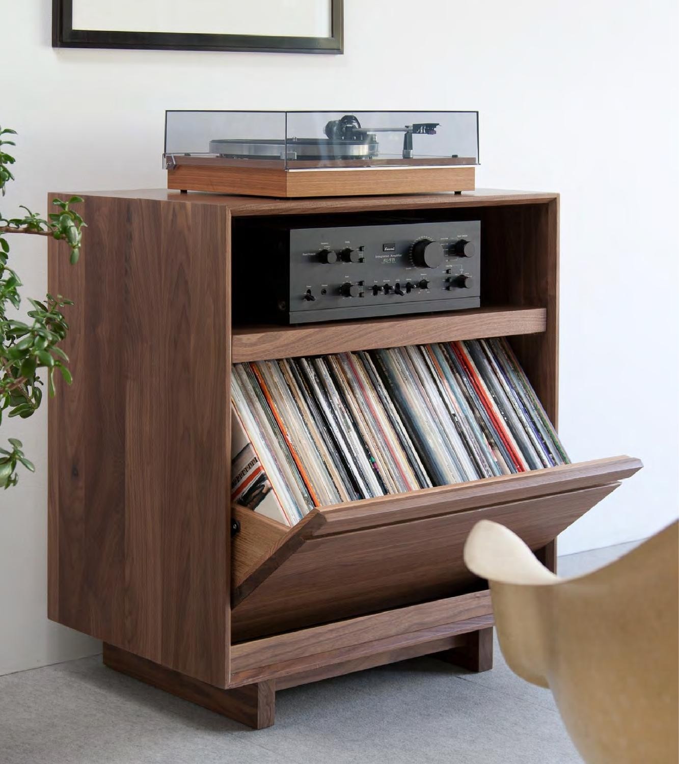 vinyl record player with stand