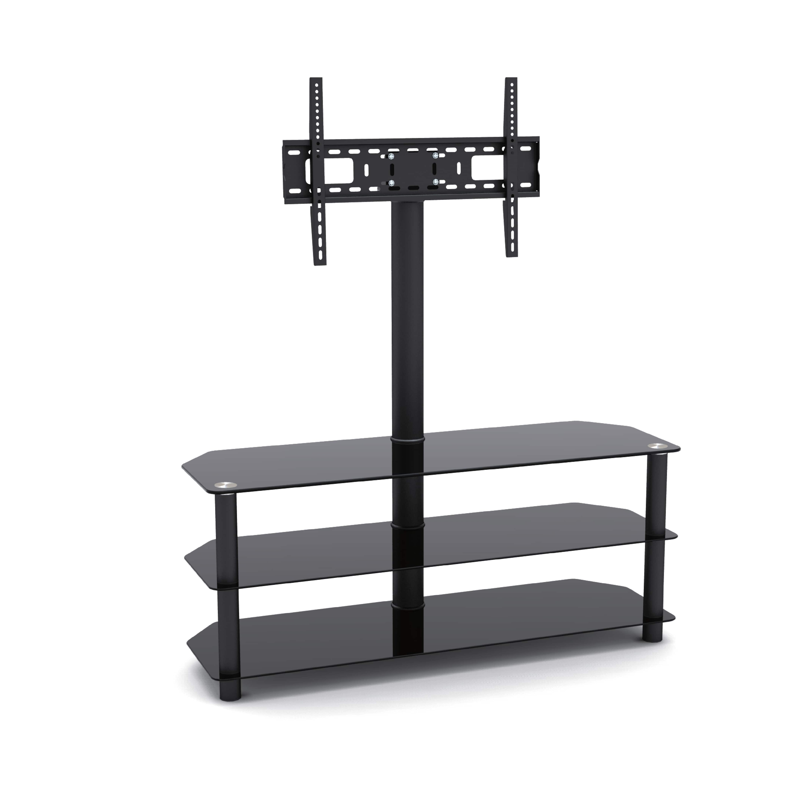 Mount-it! 32- 55-Inch Flat Panel TV Mount and Glass Entertainment Center Combo