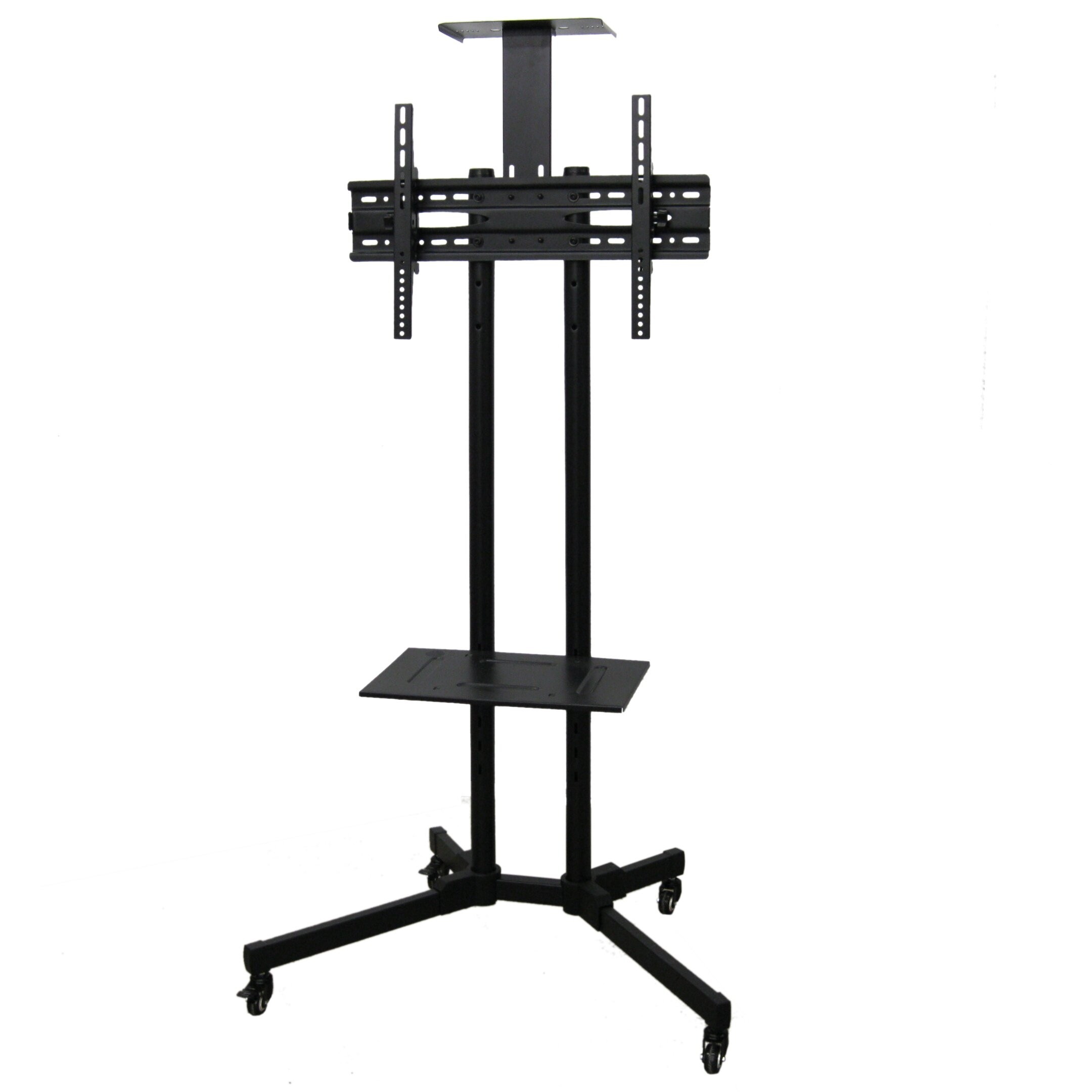 TV Cart for LCD LED Plasma Flat Panels Stand with Wheels Mobile fits 32" to 55" T.V.