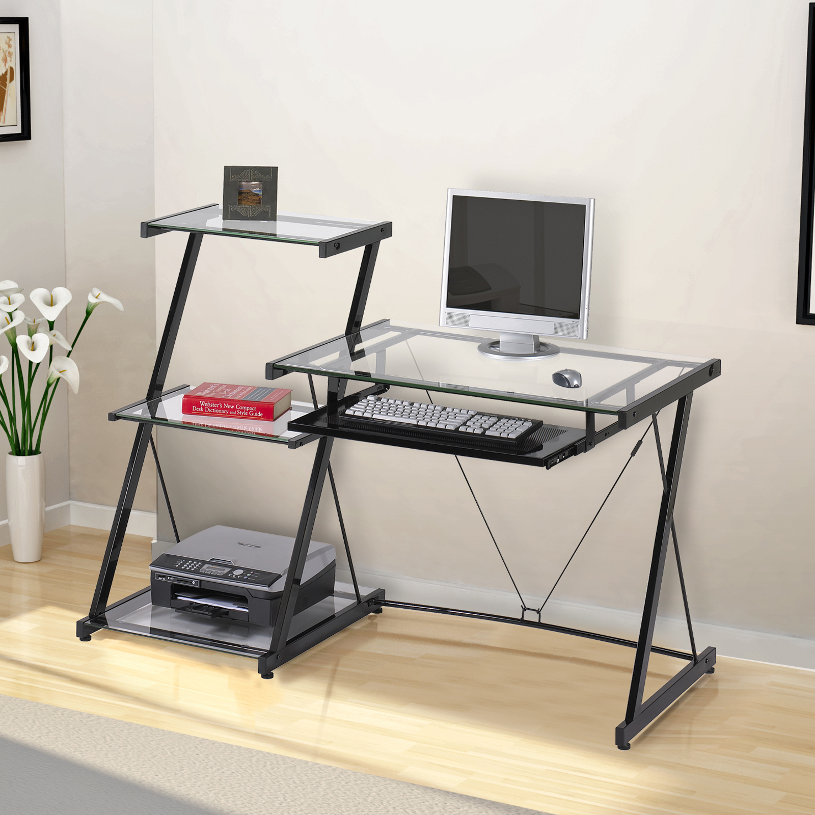 Z-Line Nero Desk and Bookcase