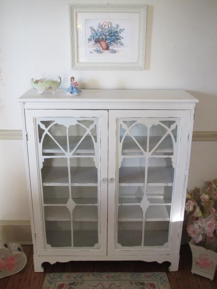 Antique bookcase with doors