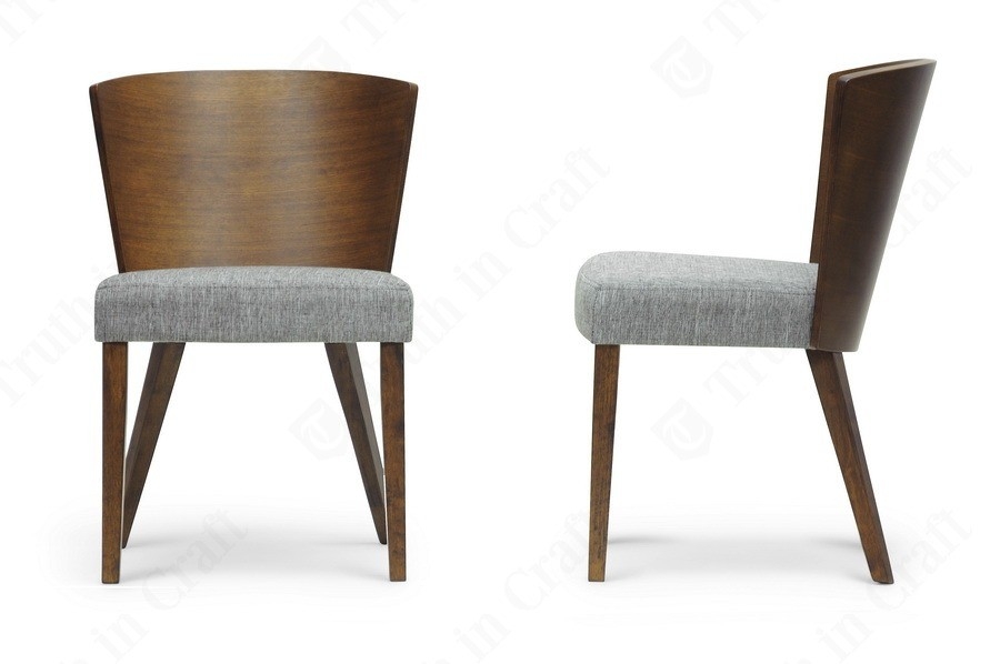 Baxton Studio Sparrow Wood Modern Dining Chair, Brown, Set of 2