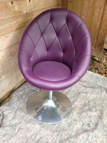 Ex showhome purple swivel desk or side chair