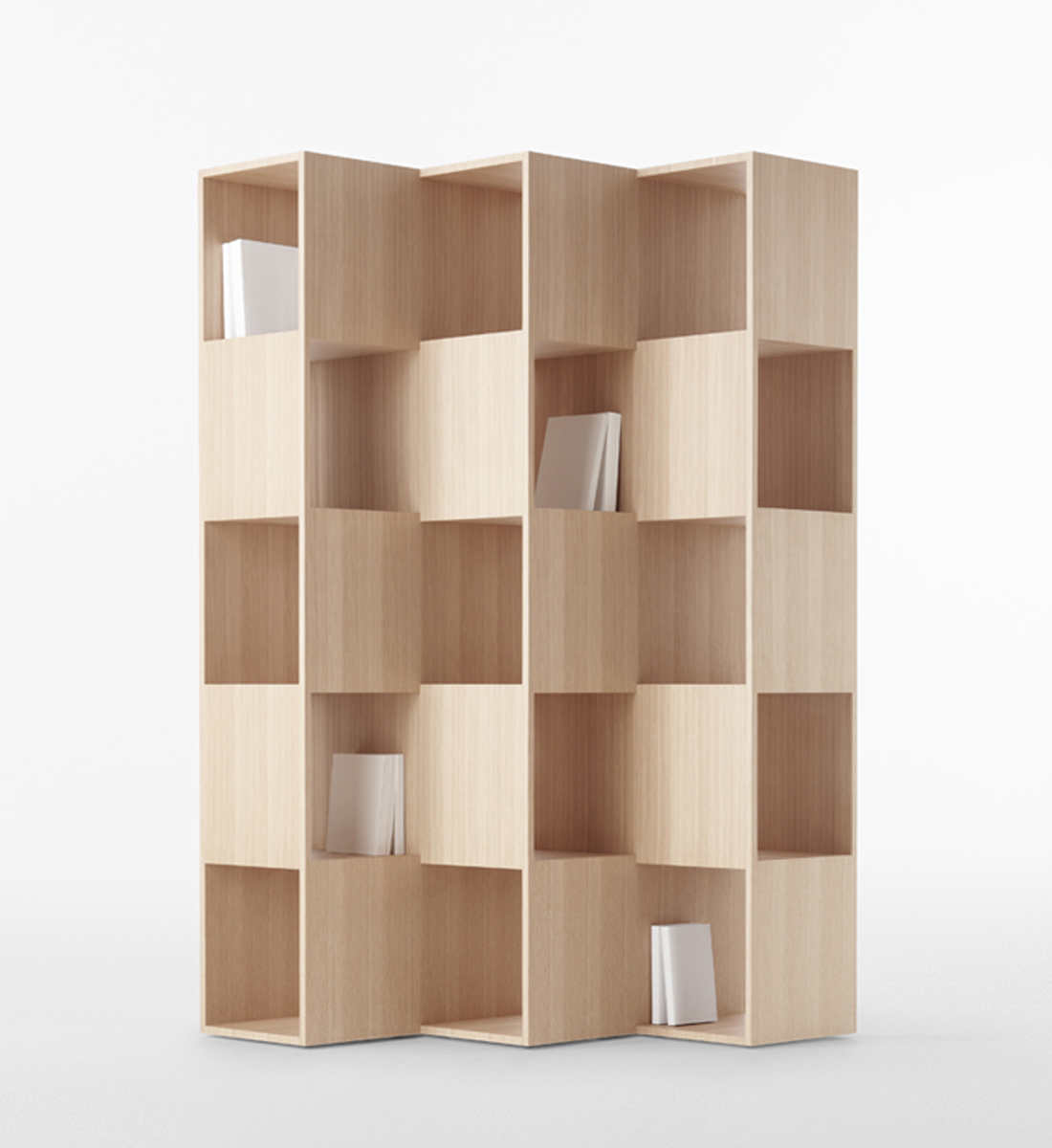 Folding stackable bookcase