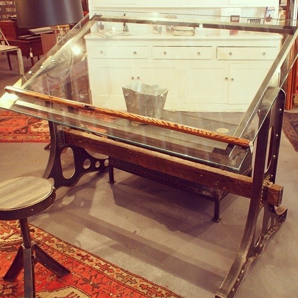 Glass drafting tables