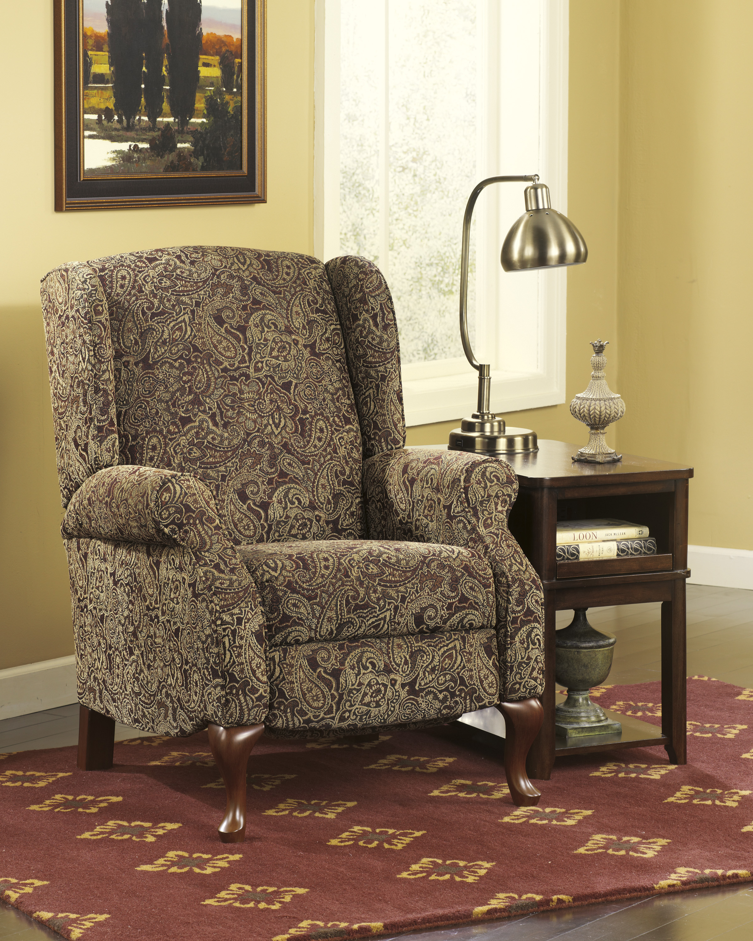 High Leg Recliner in Pasiley Pattern by Ashley