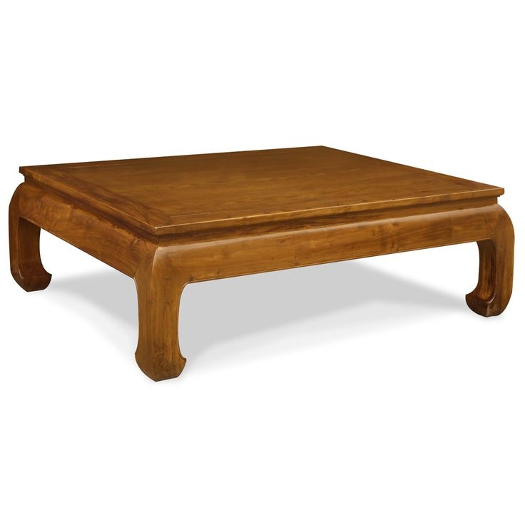 Ming Style Rectangular Coffee Table, 55in x 45in - Walnut