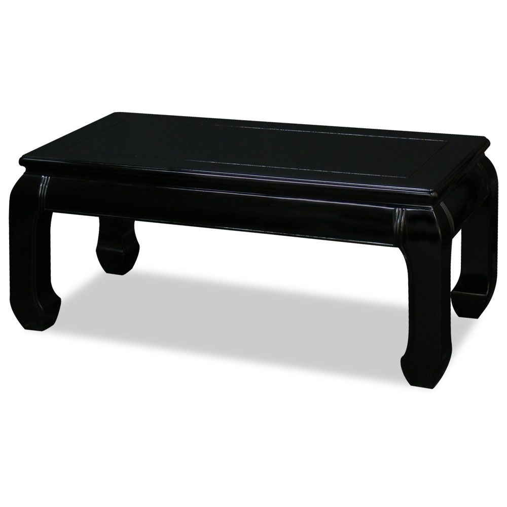 Ming Style Rosewood Coffee Table, 40in x 20in - Black
