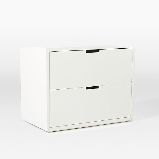 Modular file cabinet white