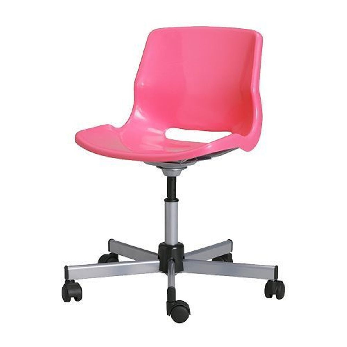 Pink office chair with arms