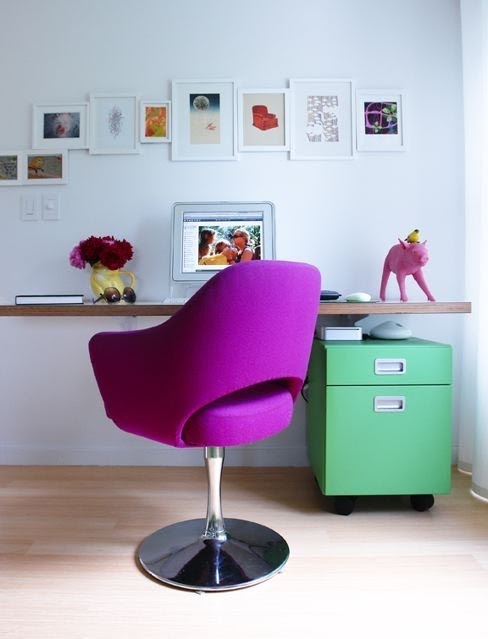 Purple swivel chair 1