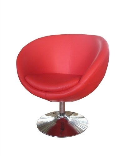 Red swivel chair