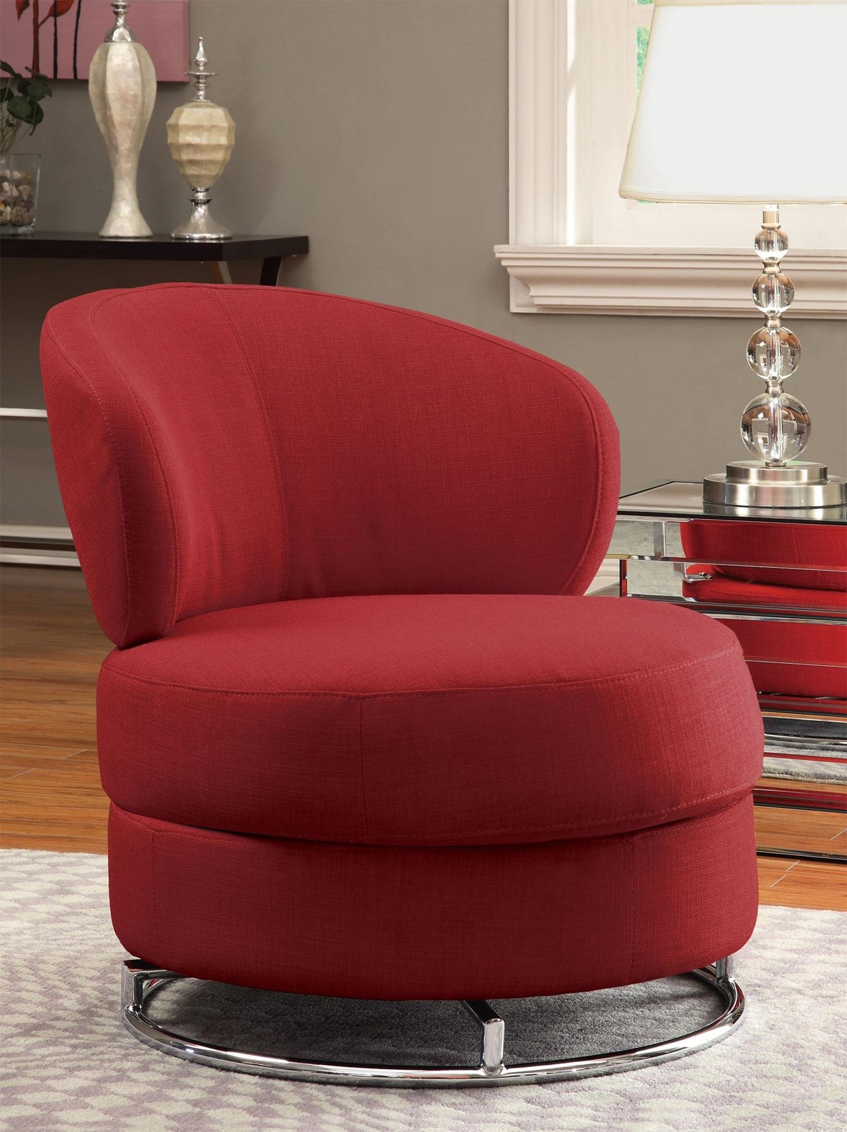 Red swivel chairs 2