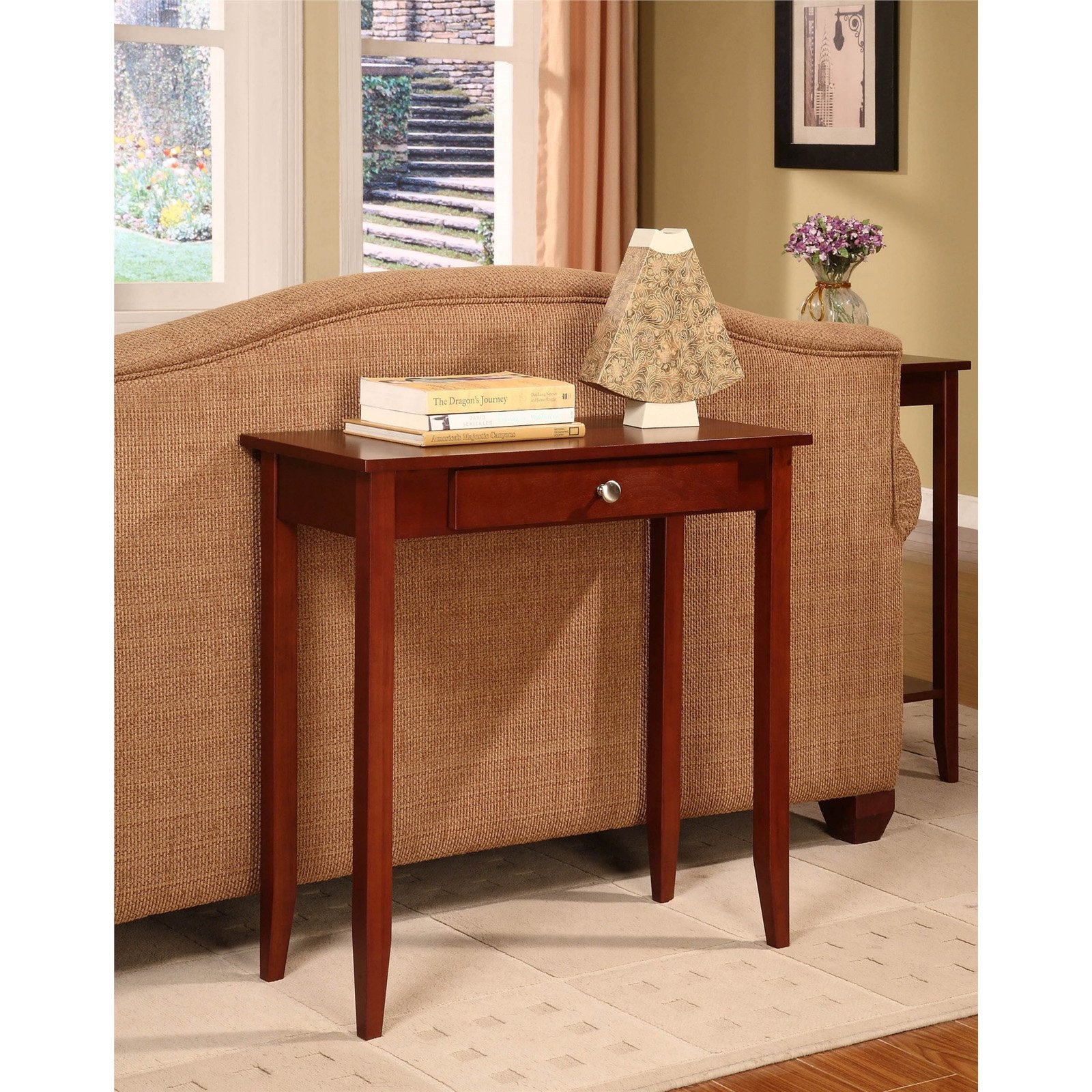 Narrow Console Table With Drawers Ideas On Foter   Rosewood Console Table Coffee Brown 