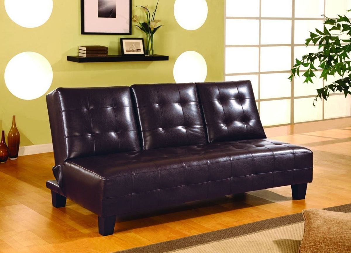 Sofa Beds Armless Convertible Sofa Bed with Drop Down Console by Coaster