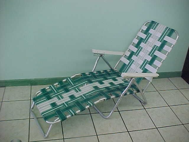 retro aluminum chaise lounge