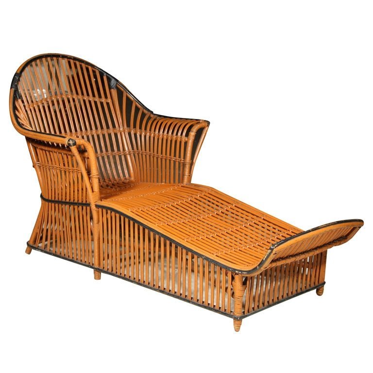 Bamboo chaise lounge