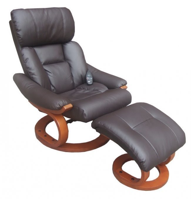 Comfort products deluxe heated reclining massage chair with ottoman