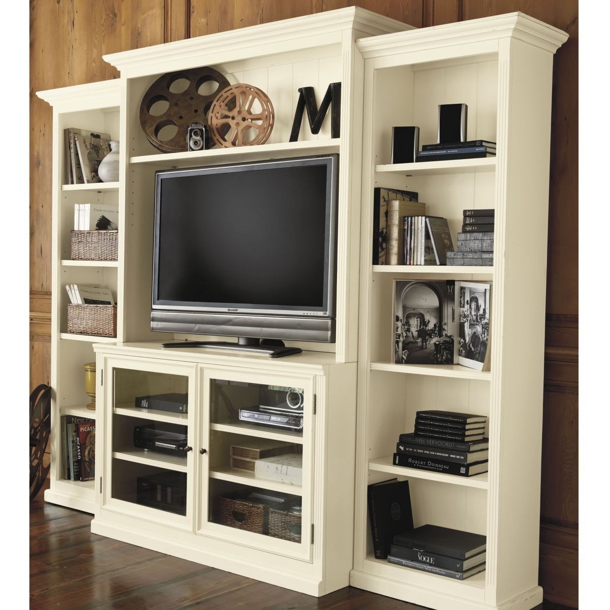 Entertainment center and deals bookshelves