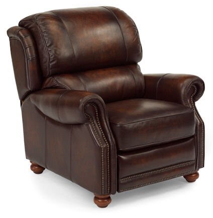 flexsteel red leather recliner