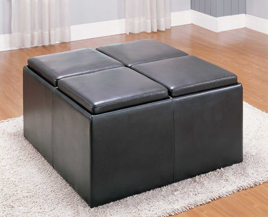 Homelegance Claire Square Storage Cocktail Ottoman