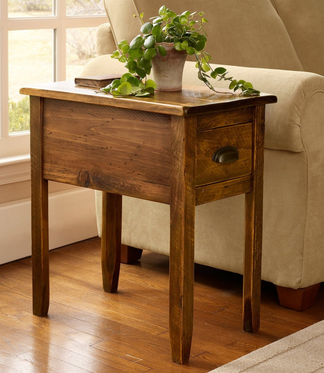I need 2 end tables rustic wooden side table end