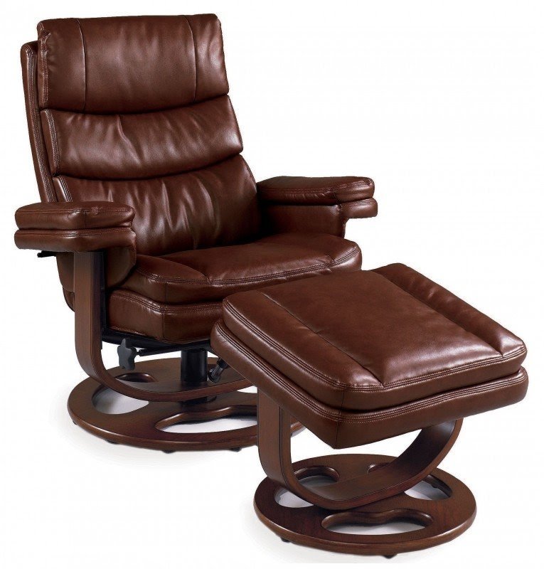 Lane leather discount recliner with ottoman