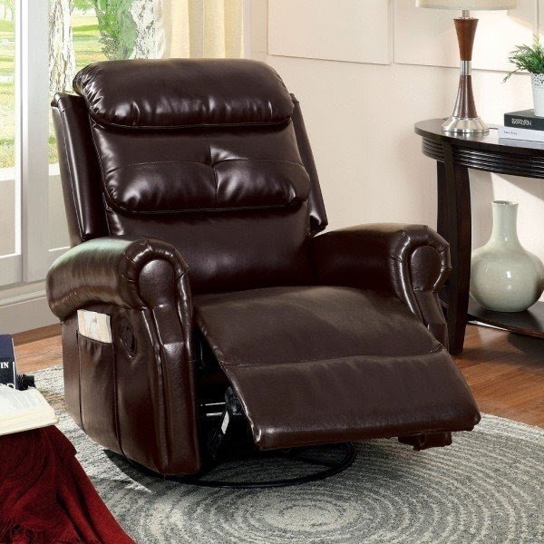 Leather swivel recliners 5