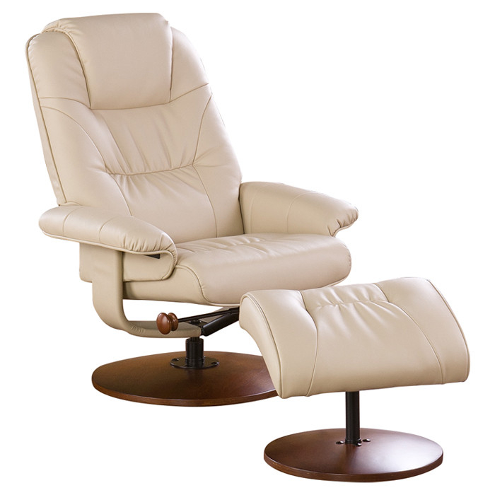 Multipurpose furniture urban leather ergonomic recliner with ottoman