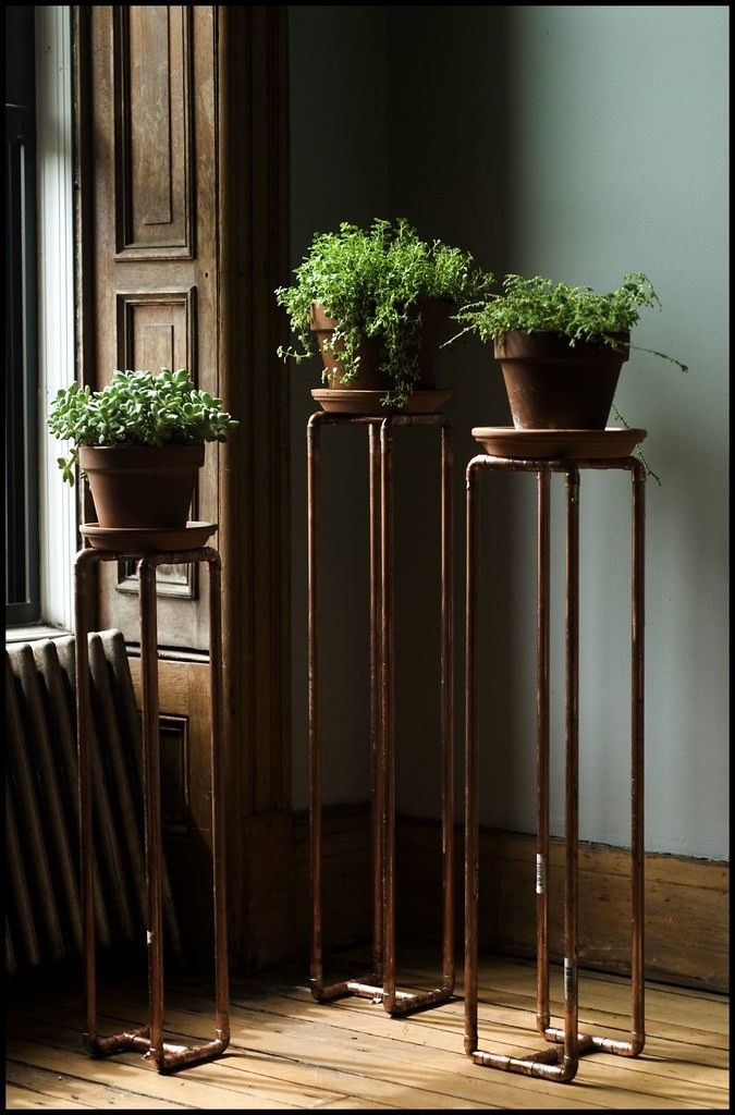 Pedestal plant stands indoor