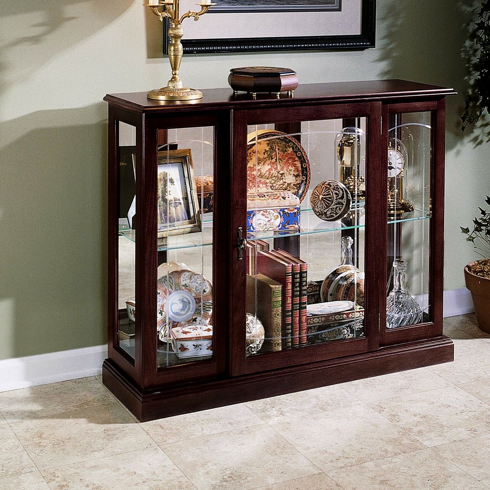 Tv stand deals with curio cabinet