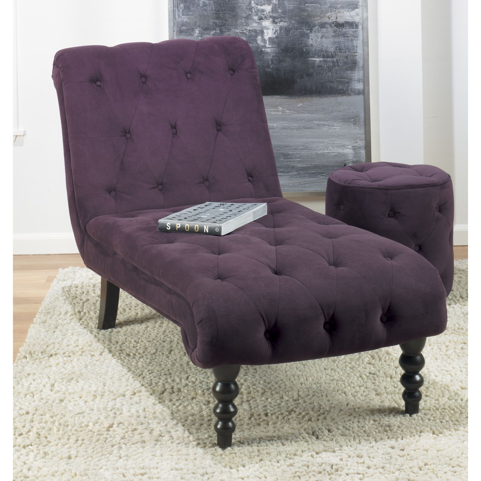 Purple chaise lounge chair 1
