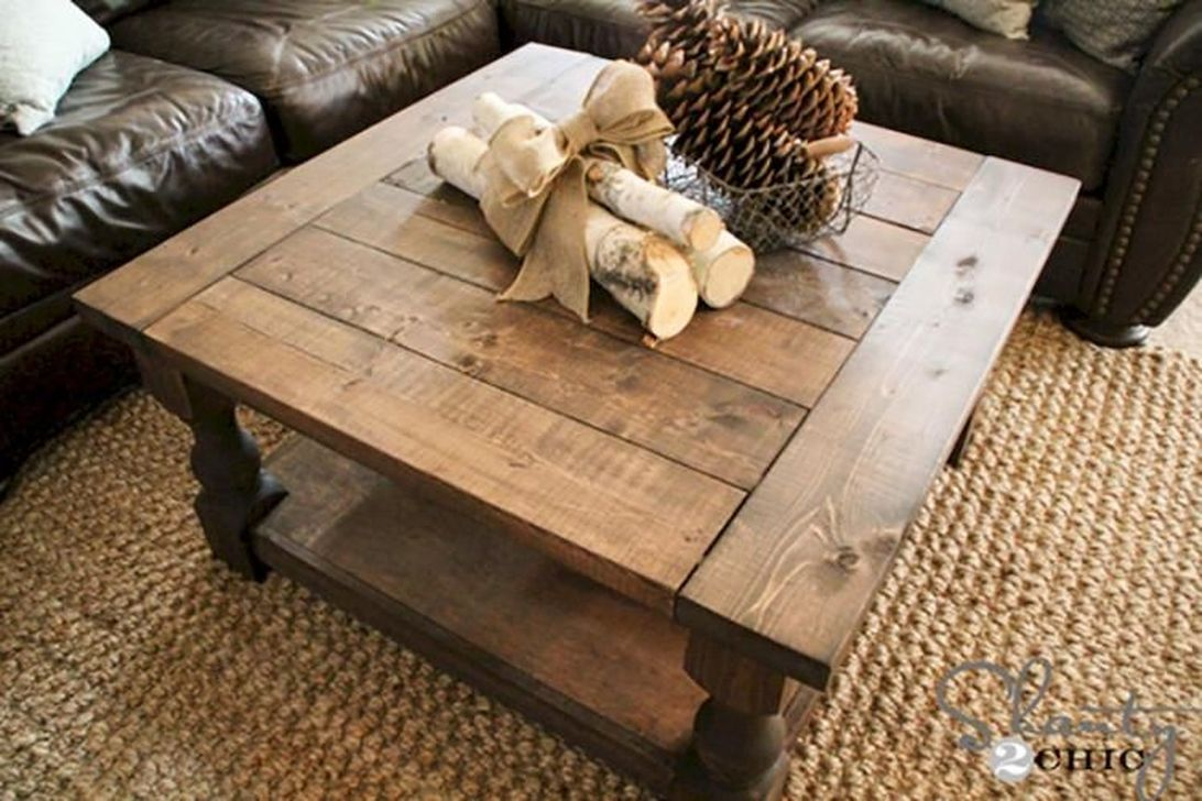 Rustic Dark Pine Living Room Furniture With Cushions