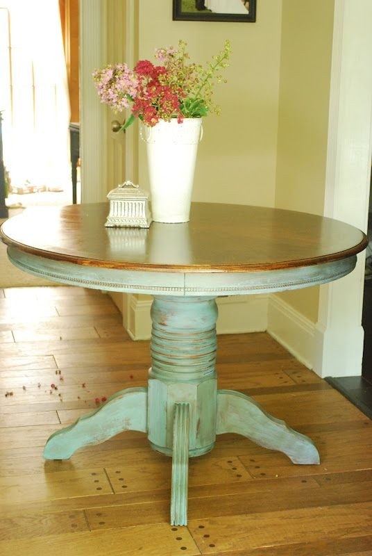 Walnut round dining table
