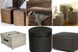 wicker storage cube with lid