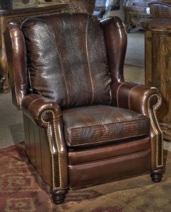 leather wing back recliner chairs