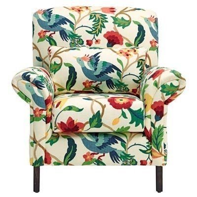 Woolen floral armchair
