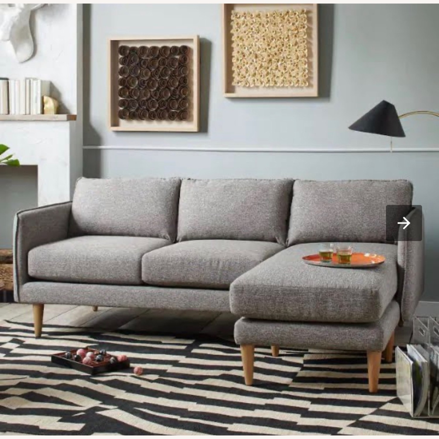 Little l on sale shaped couch