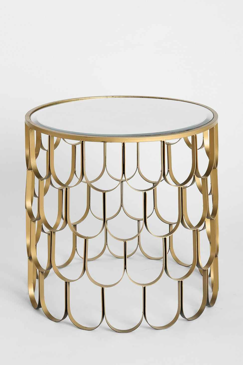 Brass and glass end tables