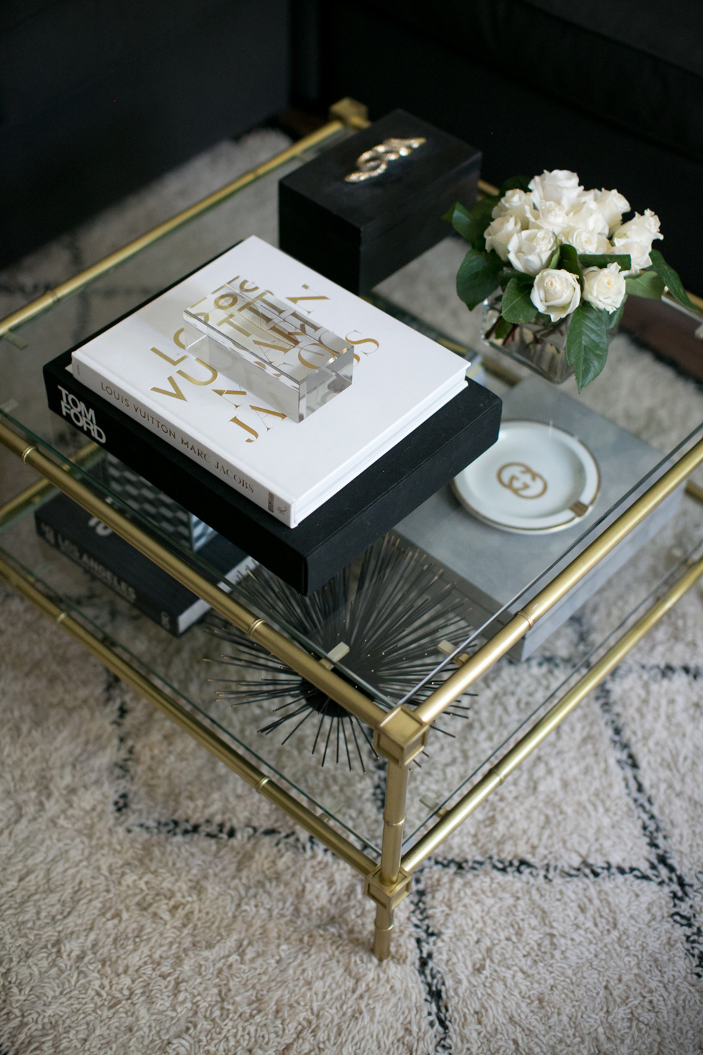 Brass coffee table base